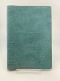 Turquoise Floral 5.75x8.5/A5 Journal Cover