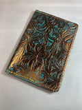 Turquoise/Bronze Floral Field Notes/Passport cover