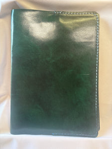 Green Marble 5.75"x8" (or A5) Refillable Leather Journal