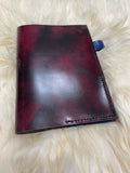 Red Marble 5.75"x8" (or A5) Refillable Leather Journal